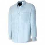 Camisa manga larga tejido oxford 100% algodón azul celeste 388-COML